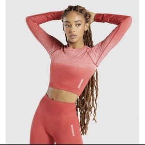 Gymshark adapt ombre crop top raspberry xl